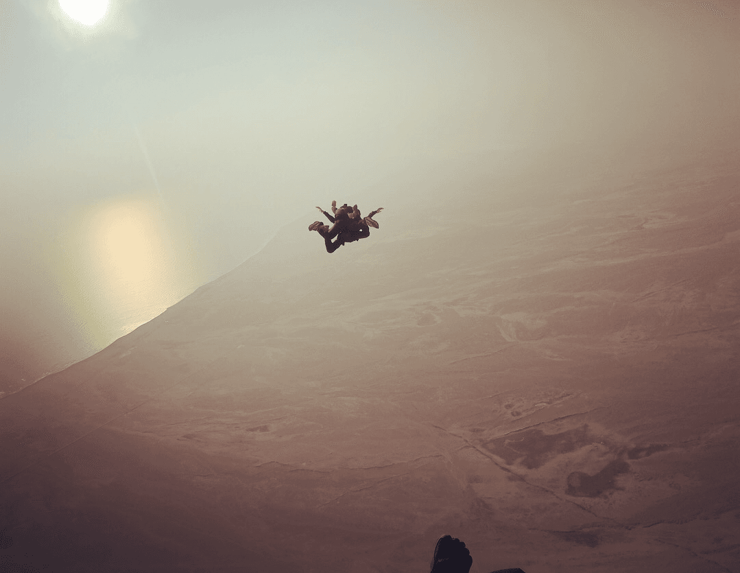 Me skydiving in Swakopmund, Namibia during my IQP